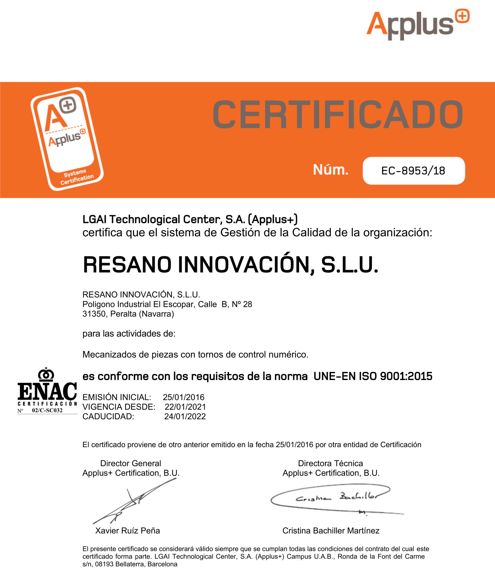 Certificado ISO